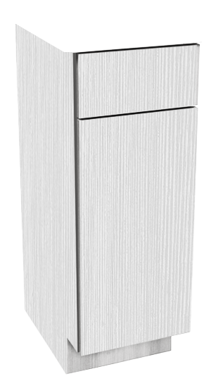 Aspen Melamine Sheer White Cabinet Door Frameless-image
